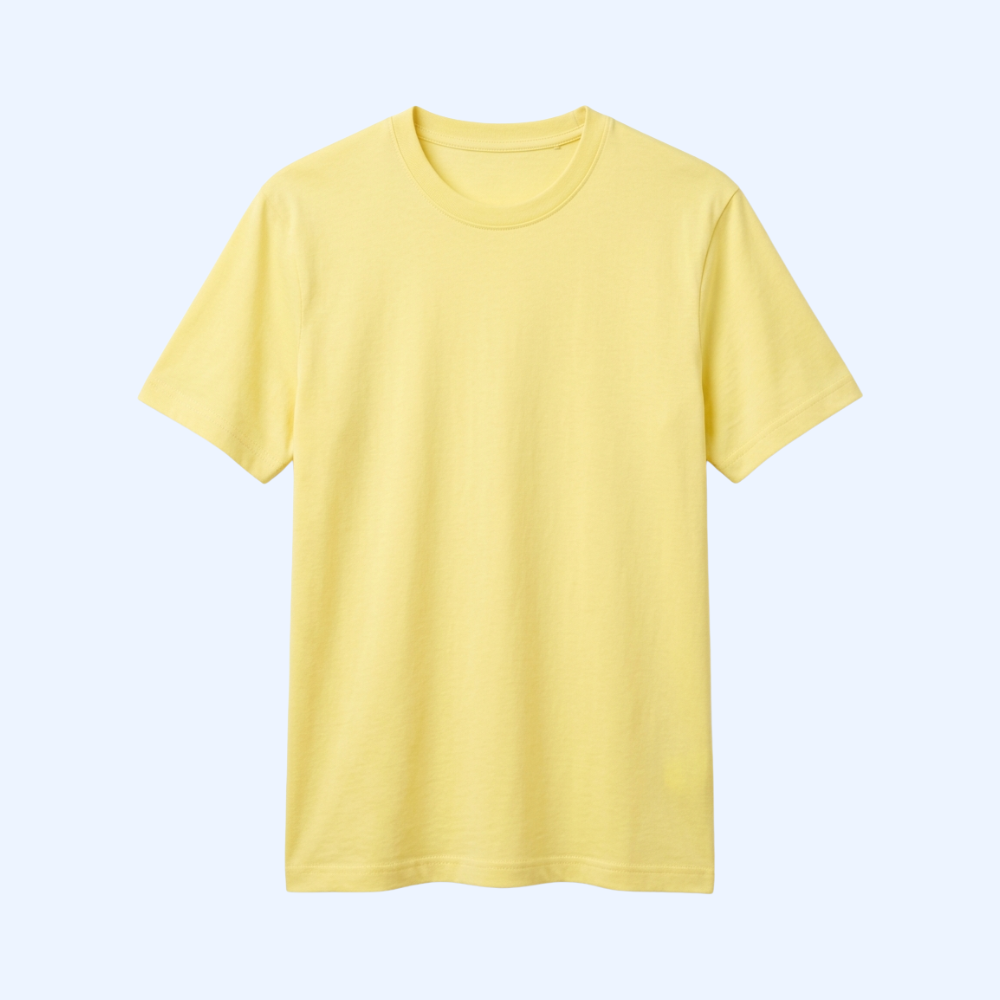 Playera amarilla de cuello redondo
